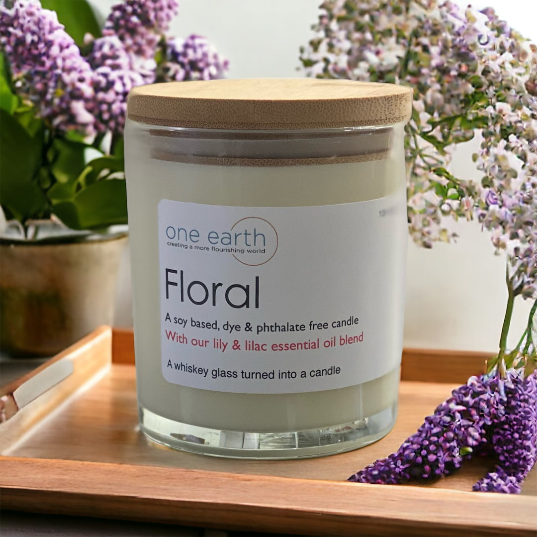 NEW Floral Soy Candle (Lily + Lilac)