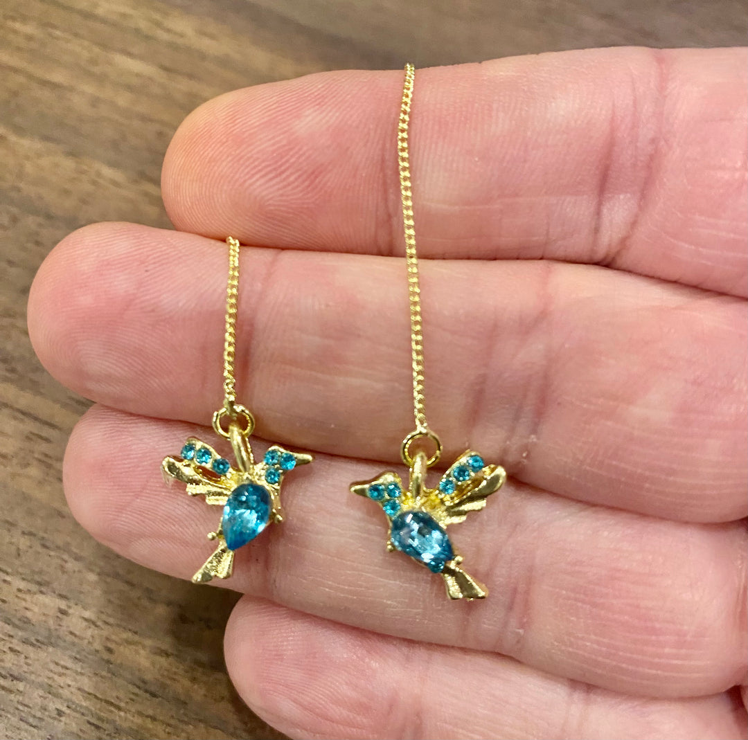 Blue Bird Earrings