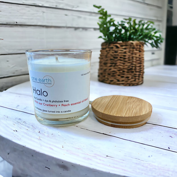 Halo Soy Candle (Cranberry, Peach + Vanilla)