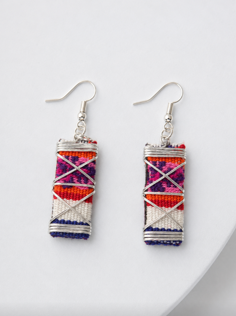 Handmade Peruvian Fabric Earrings