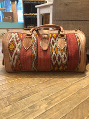 Distressed Red Weekender Bag